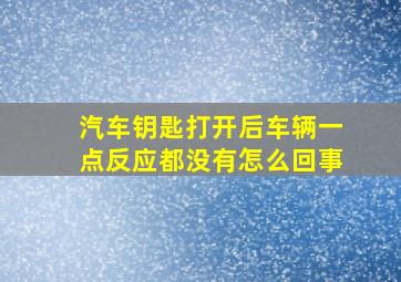 汽车钥匙打开后车辆一点反应都没有怎么回事