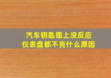 汽车钥匙插上没反应仪表盘都不亮什么原因