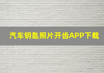 汽车钥匙照片开齿APP下载