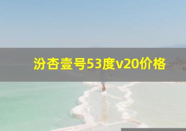 汾杏壹号53度v20价格