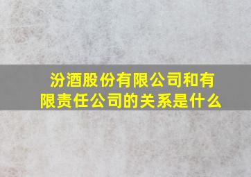 汾酒股份有限公司和有限责任公司的关系是什么