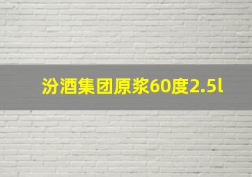 汾酒集团原浆60度2.5l