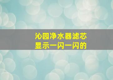 沁园净水器滤芯显示一闪一闪的