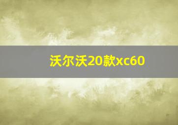 沃尔沃20款xc60