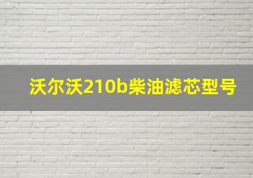 沃尔沃210b柴油滤芯型号