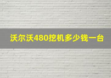 沃尔沃480挖机多少钱一台