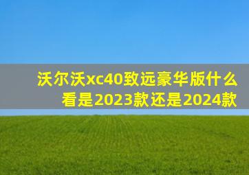 沃尔沃xc40致远豪华版什么看是2023款还是2024款