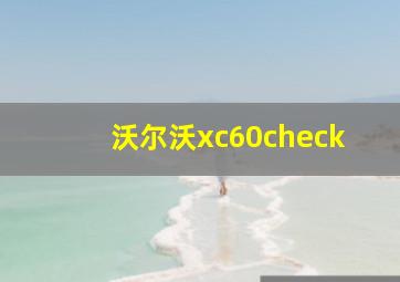 沃尔沃xc60check