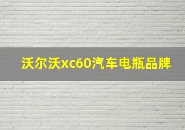 沃尔沃xc60汽车电瓶品牌