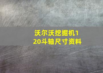 沃尔沃挖掘机120斗轴尺寸资料