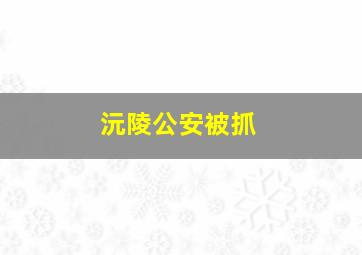 沅陵公安被抓