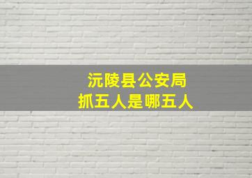 沅陵县公安局抓五人是哪五人