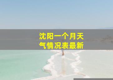 沈阳一个月天气情况表最新