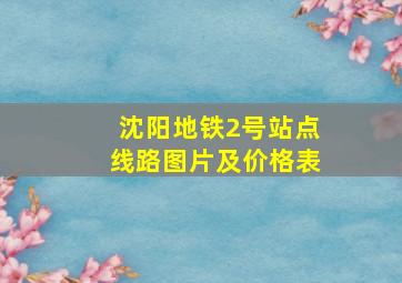 沈阳地铁2号站点线路图片及价格表