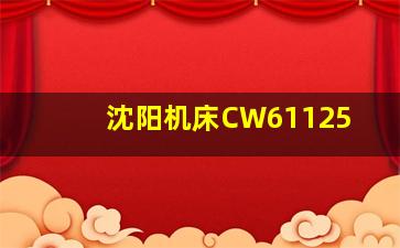 沈阳机床CW61125