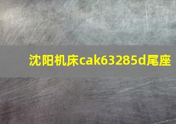 沈阳机床cak63285d尾座