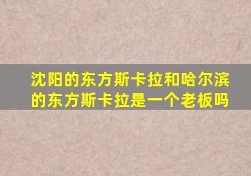 沈阳的东方斯卡拉和哈尔滨的东方斯卡拉是一个老板吗