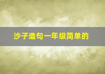 沙子造句一年级简单的