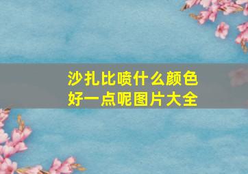 沙扎比喷什么颜色好一点呢图片大全