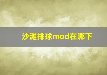 沙滩排球mod在哪下