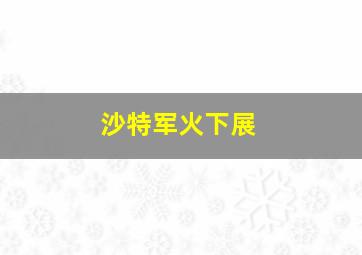 沙特军火下展