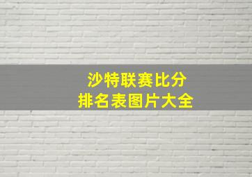 沙特联赛比分排名表图片大全