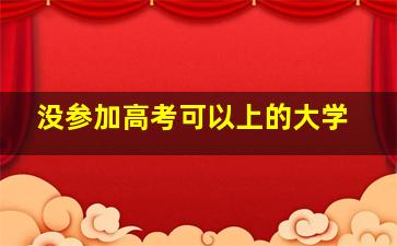 没参加高考可以上的大学