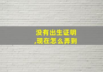 没有出生证明,现在怎么弄到