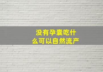 没有孕囊吃什么可以自然流产