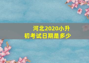 河北2020小升初考试日期是多少