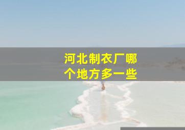 河北制衣厂哪个地方多一些