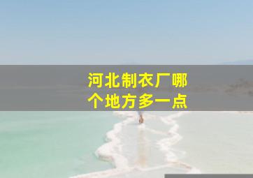 河北制衣厂哪个地方多一点