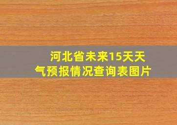 河北省未来15天天气预报情况查询表图片