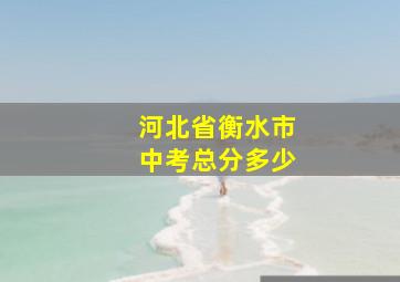 河北省衡水市中考总分多少