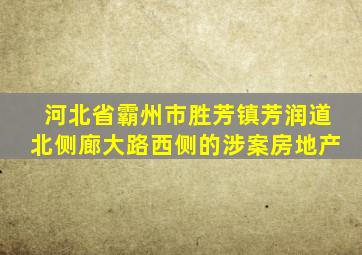 河北省霸州市胜芳镇芳润道北侧廊大路西侧的涉案房地产