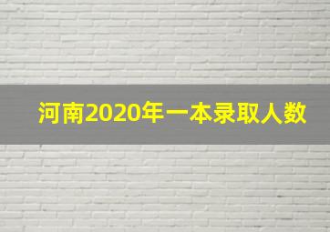 河南2020年一本录取人数