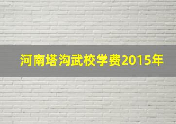 河南塔沟武校学费2015年