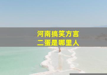 河南搞笑方言二蛋是哪里人