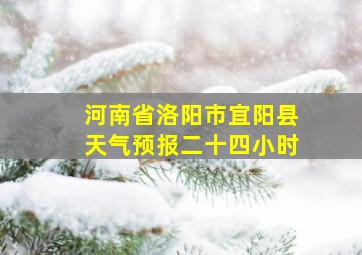 河南省洛阳市宜阳县天气预报二十四小时