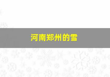 河南郑州的雪