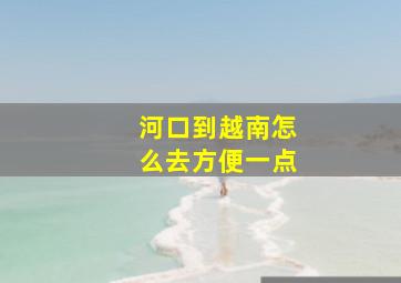 河口到越南怎么去方便一点