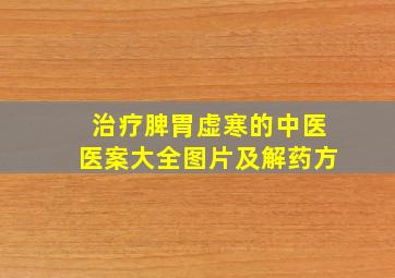 治疗脾胃虚寒的中医医案大全图片及解药方