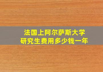 法国上阿尔萨斯大学研究生费用多少钱一年