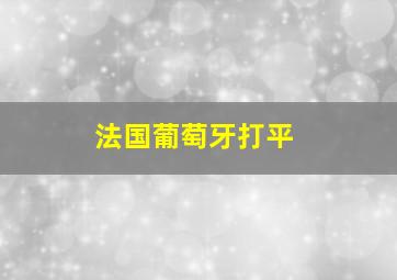 法国葡萄牙打平