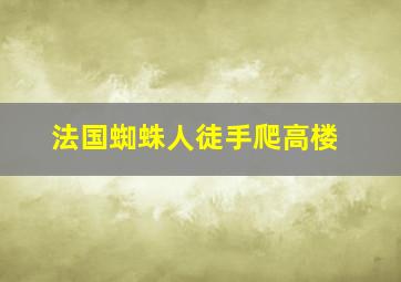 法国蜘蛛人徒手爬高楼