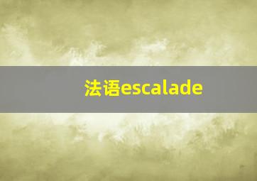 法语escalade