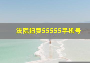 法院拍卖55555手机号