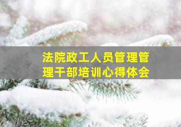 法院政工人员管理管理干部培训心得体会