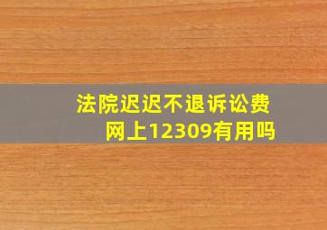 法院迟迟不退诉讼费网上12309有用吗