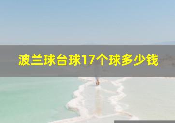 波兰球台球17个球多少钱